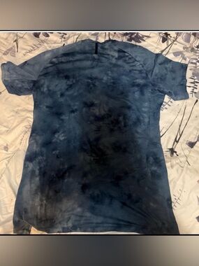 Men's Navy Tie-Dye Short Sleeve Shirt